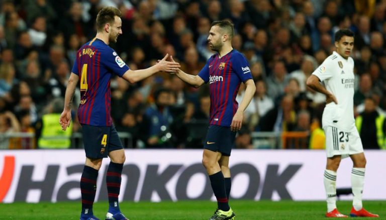 Jordi-Alba-et-Ivan-Rakitic.victoire Barça à Real