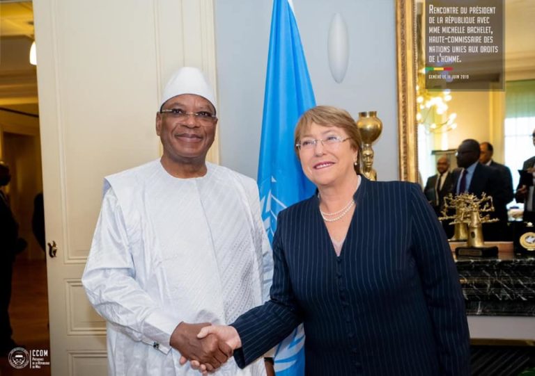 Haut Commissaire Nations Unies Droits Homme-Michelle BACHELET-IBK président république mali