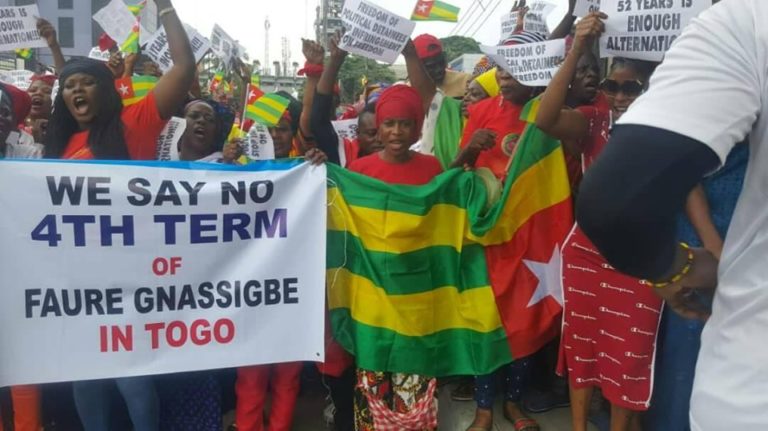 Marche Togolais au Nigéria -contre 4è mandat Faure
