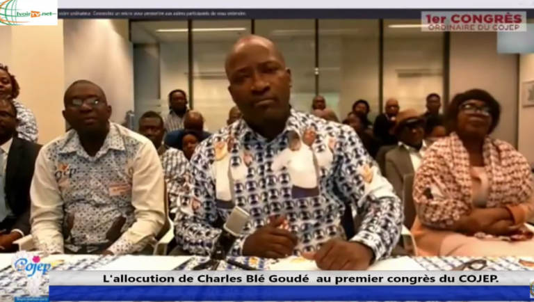Cojep-parti politique CI_Charles Blé Goudé élu président depuis Haye-18 août 2019