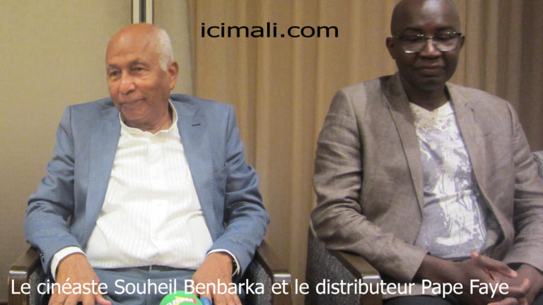 Le cinéaste Souheil Benbarka et le distributeur Pape Faye