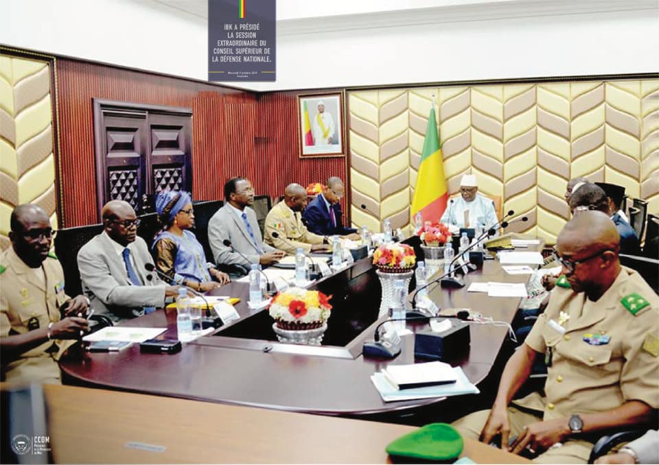 conseil supérieur de la défense nationale mali-session extraordianire-Attaques de Boulkessi et Mondoro