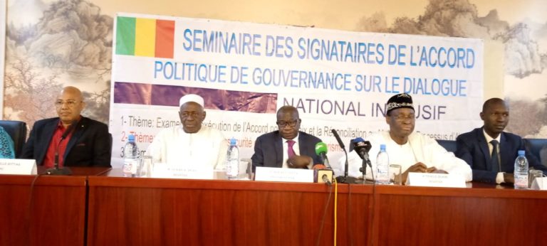 séminaire signataires accord politique gouvernance dialogue national inclusif