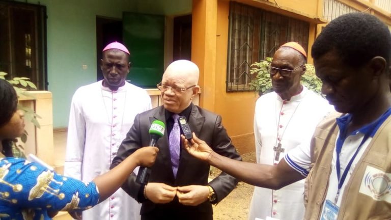 Conférence épiscopale 2020_Mali-ministre Thirno Hass Diallo- cardinal Zerbo