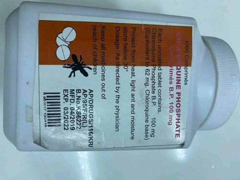 Médicaments-chloroquine phosphatique-comprimés