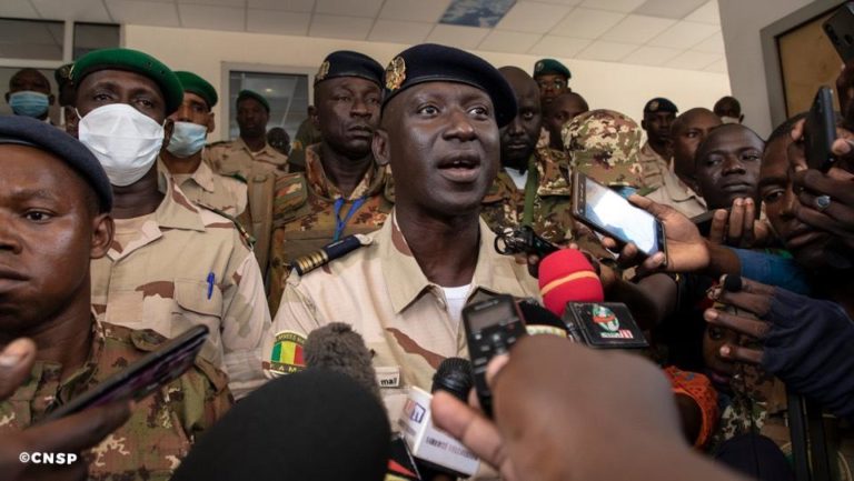 Putschistes-CNSP-colonel-major Ismaël Wagué-porte parole -mutins