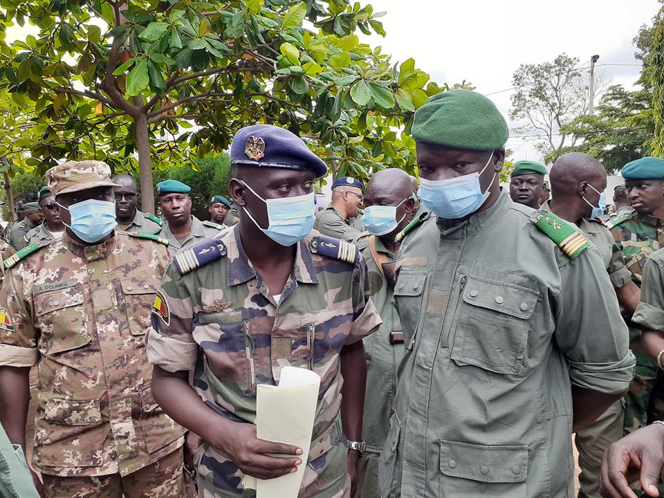 militaires- putscistes -conférence presse- QG Kati-mercredi 19 aout 2020