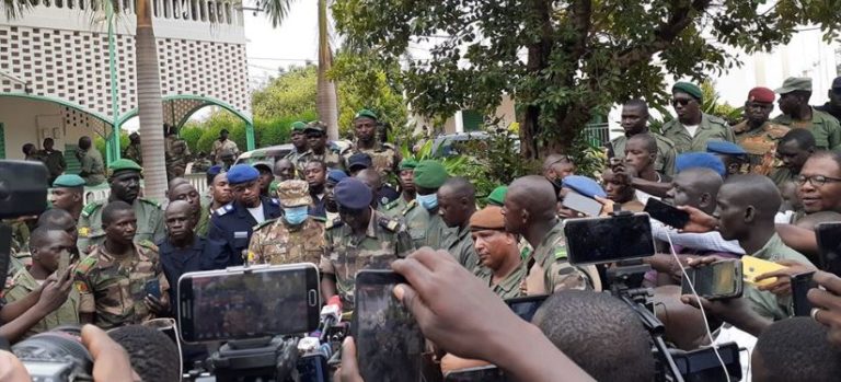 militaires -putscistes -conférence presse- QG Kati-mercredi 19 aout 2020