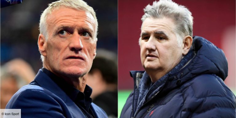 Pierre Ménès-Journaliste consultant Sportif-tacle Didier Deschamps-Match France Portugal