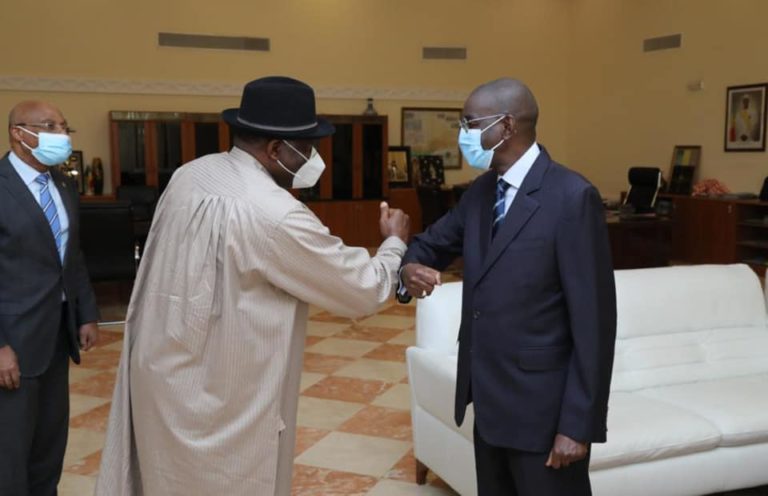 Goodluck Jonathan- médiateur CEDEAO Mali-Moctar Ouane_premier ministre Mali