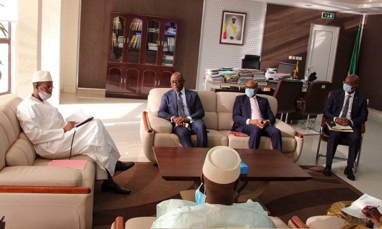 Serge Ekoué p-président BOAD et Moustapha Ben Barka Vice-président BOAD, renouvellent la forte volonté de la BOAD à accompagner le Mali