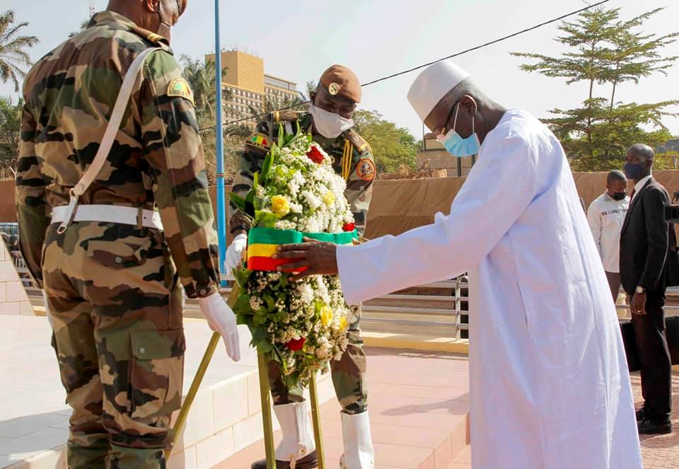Commémoration du 26 mars-Président de la Transition, Bah N’Daw rend hommage aux martyrs