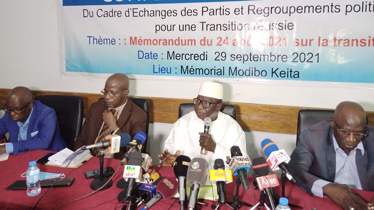 Cadre d'échanges des partis politiques et regroupements politiques -Transition