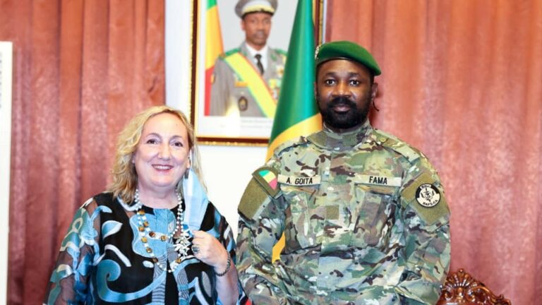 Assimi Goita- Président transition_ Emmanuela DEL RE-Représentante spéciale de l’UE au Sahel