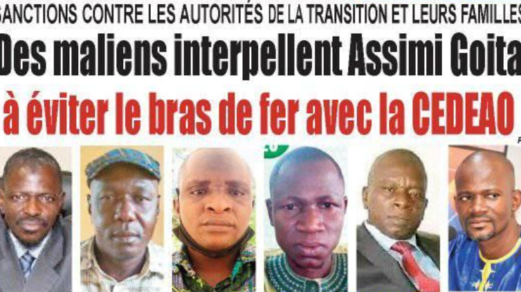 Des Maliens interpellent Assimi Goita à éviter le bras de fer avec la CEDEAO