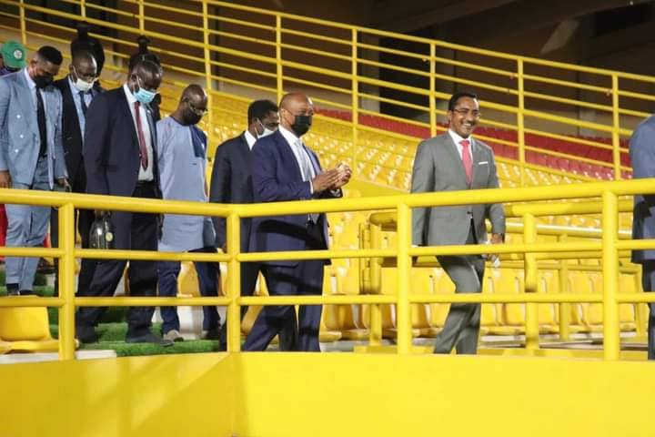 Visite du président de la CAF Dr Patrice Motsepe au Stade du 26 mars réhabilité