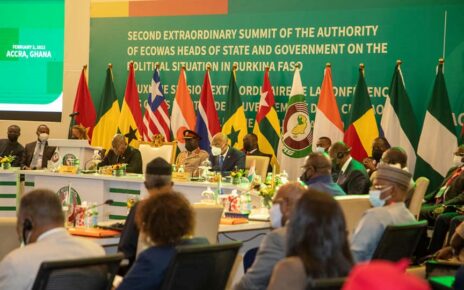 CEDEAO-Session extraordinaire le 3 février 2022 à Accra- Ghana