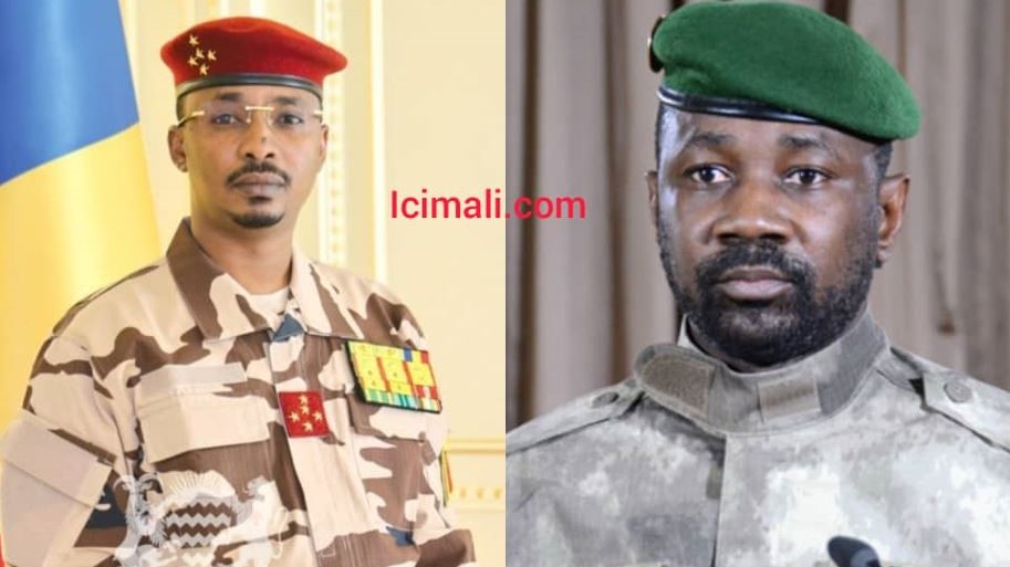Général Mahamat Idris Deby Itno et colonel Assimi GoIta