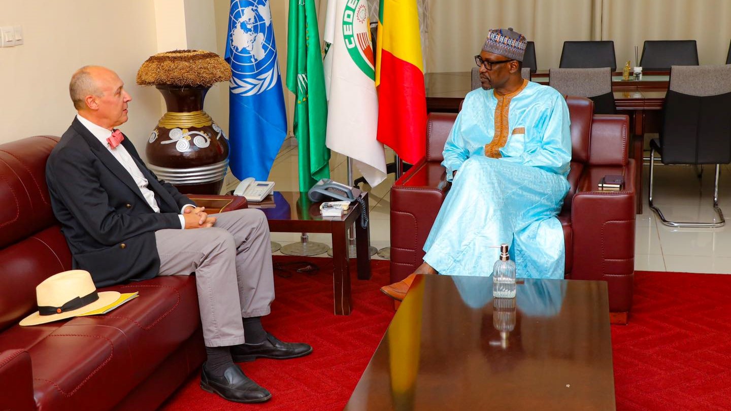 Abdoulaye Diop-Ministre des Affaires étrangères et de la Coopération internationale_ Dietrich Pohl- Ambassadeur de la République fédérale d'Allemagne au Mali