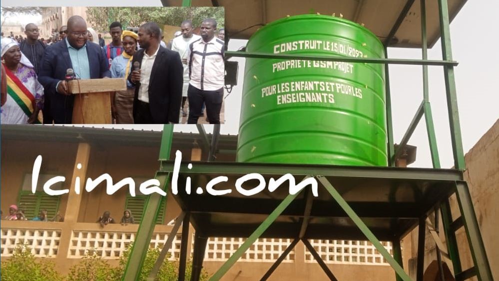 Le groupe scolaire Magnambougou-Projet dit adieu aux problèmes d’eau potable que le minaient. L’infrastructure scolaire vient de bénéficier d’un château d’eau offert par M. Moussa Djiré dit Mali Abba, président de Yiriwa 223.