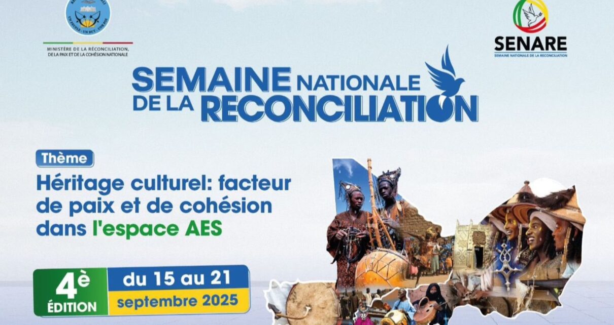 Cette semaine, du 15 au 21 septembre 2025, est le lieu de sensibiliser et mobiliser l’opinion publique sur les acquis, les enjeux et les défis de la Réconciliation. Il s’agit, entre autres, de célébrer les idéaux du vivre-ensemble et de la cohésion sociale à travers des activités éducatives, socio-culturelles, artistiques, sportives et mémorielles ; de sensibiliser les acteurs nationaux et internationaux sur le processus de la réconciliation et de la paix ; et de vulgariser les instruments dédiés à la promotion du patriotisme, du civisme, de la paix et de la cohésion sociale.