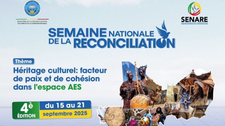 Cette semaine, du 15 au 21 septembre 2025, est le lieu de sensibiliser et mobiliser l’opinion publique sur les acquis, les enjeux et les défis de la Réconciliation. Il s’agit, entre autres, de célébrer les idéaux du vivre-ensemble et de la cohésion sociale à travers des activités éducatives, socio-culturelles, artistiques, sportives et mémorielles ; de sensibiliser les acteurs nationaux et internationaux sur le processus de la réconciliation et de la paix ; et de vulgariser les instruments dédiés à la promotion du patriotisme, du civisme, de la paix et de la cohésion sociale.