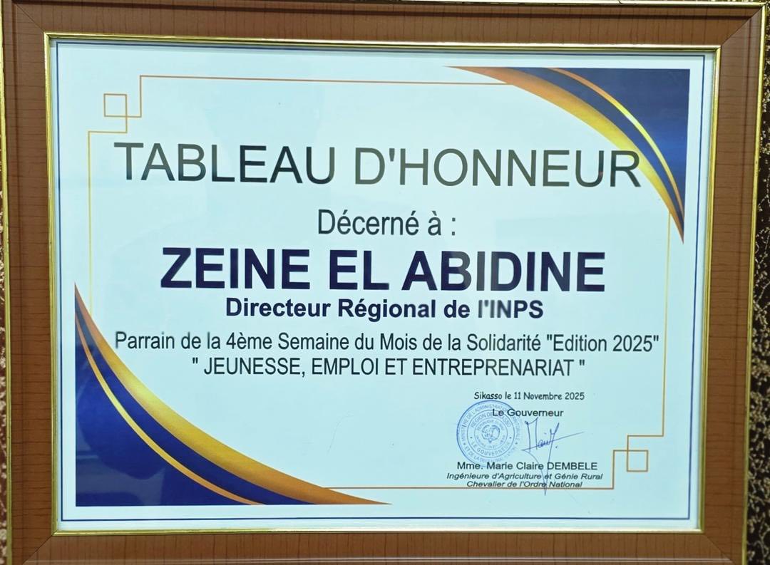 Tableau d'honneur INPS SIskasso