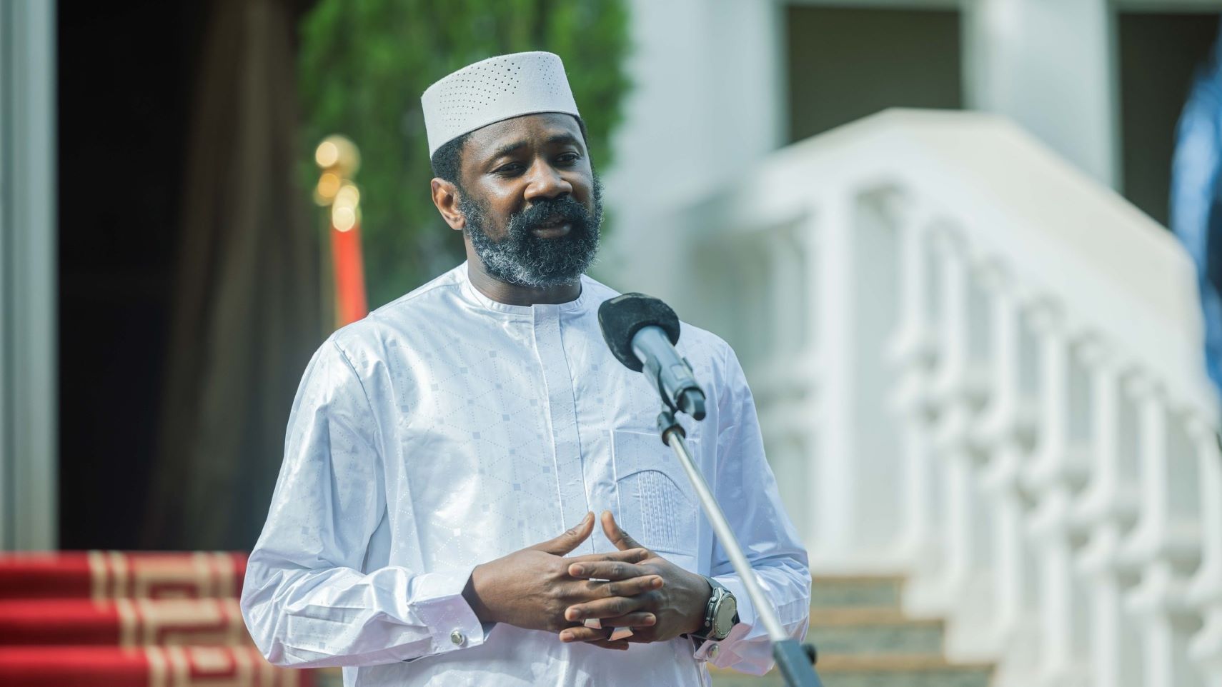 À l'issue de la prière, le Général GOÏTA a accordé une interview à la presse. Il a d'abord remercié Dieu d'avoir permis de vivre ce « moment de retrouvaille, de communion, de prières et de bénédiction », avant de saluer la résilience exemplaire du peuple malien.