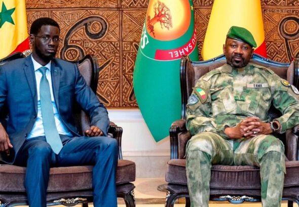 Général d’armée Assimi Goïta, Président de la Transition, et Bassirou Diomaye Diakhar Faye, Président de la République du Sénégal
