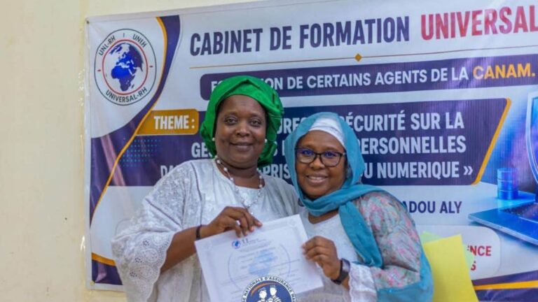 Dispensée par le cabinet Universal-RH, sous la conduite de M. Mahamadou Aly Haidara, la session a permis aux cadres de la CANAM de consolider leur maîtrise des enjeux liés à la cybersécurité et à la protection des données personnelles, notamment face aux risques de cyberattaques, de fuites et d’accès non autorisés.