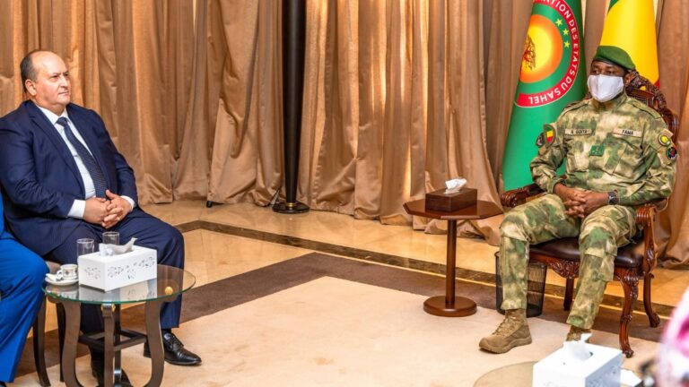 Le Premier ministre de la République algérienne démocratique et populaire, Sifi Ghrieb, a été reçu en audience, ce lundi 14 septembre à Bamako, par le président de la Transition, chef de l'État de la République du Mali, le général d'armée Assimi Goïta. À cette occasion, le Chef du Gouvernement algérien a transmis au président malien les salutations fraternelles du président Abdelmadjid Tebboune, ainsi que l'assurance de son attention particulière au renforcement des liens de fraternité et de bon voisinage entre les deux pays.
